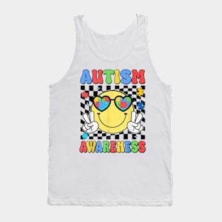 Retro Groovy Autism Awareness Tank Top